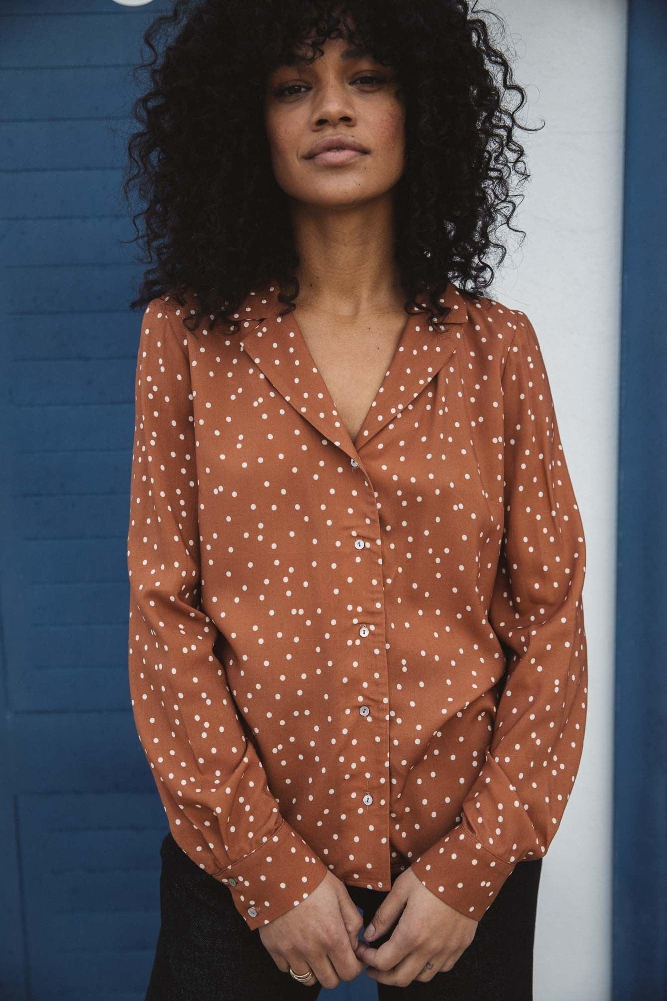 George polka dot print shirt by BALZAC PARIS