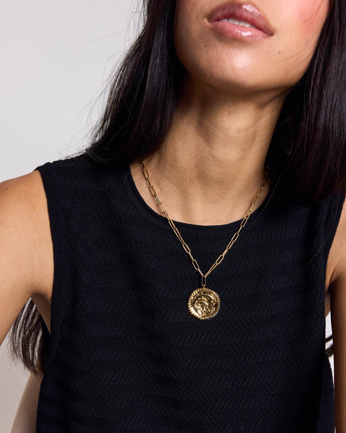 Gold Athena Necklace by BALZAC PARIS
