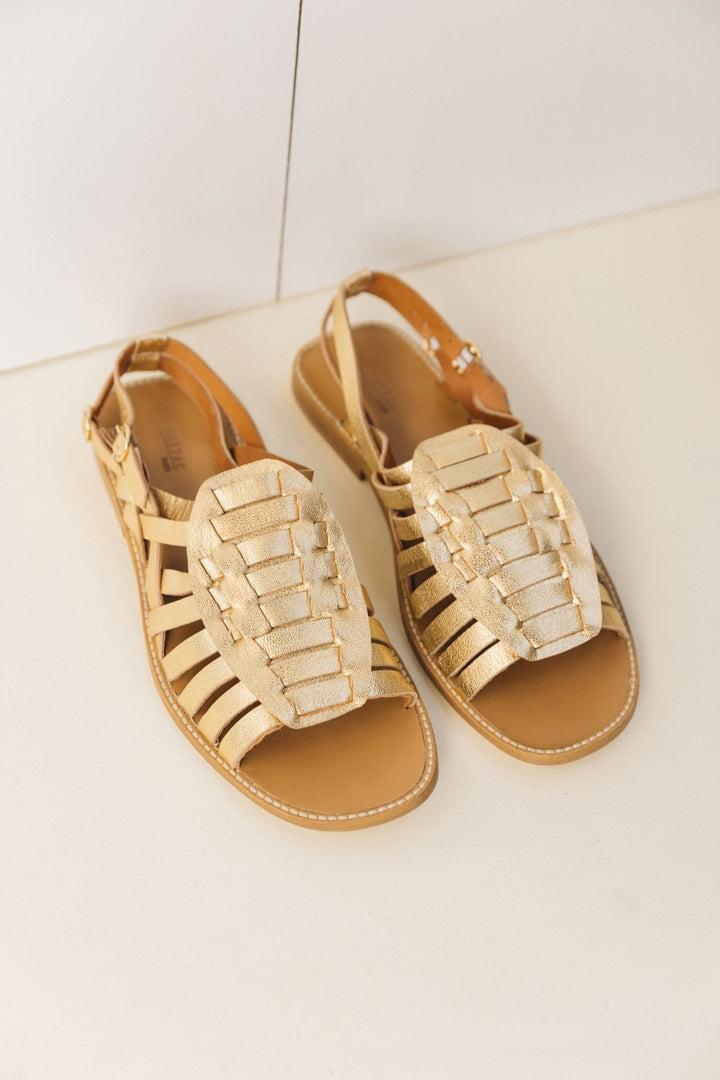 Gold Scenario Sandals by BALZAC PARIS