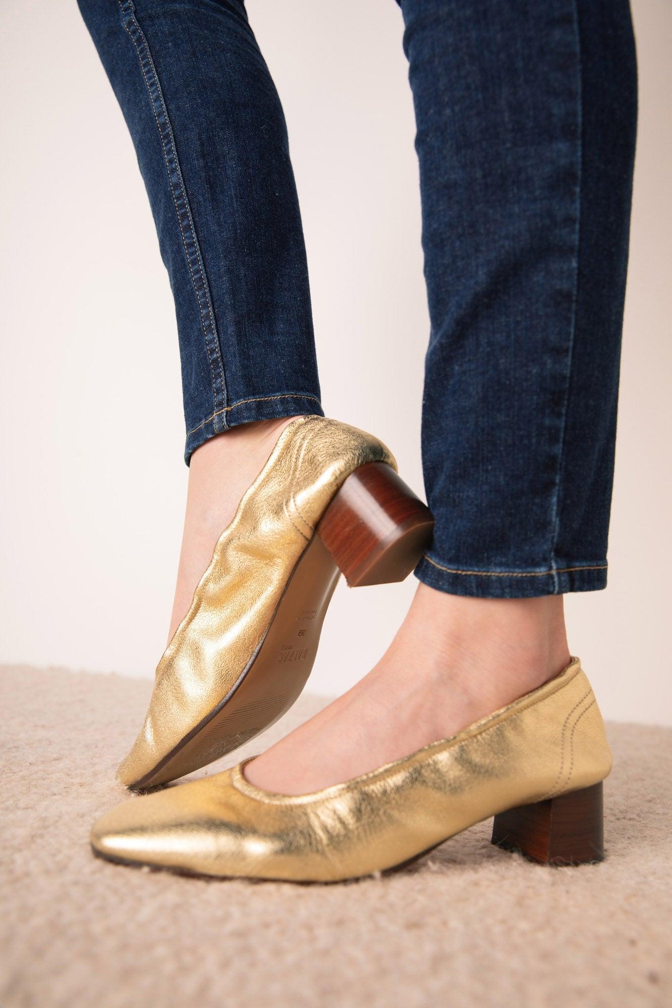 Golden Complice Mary Janes by BALZAC PARIS