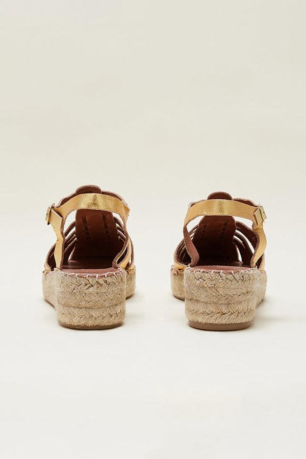 Golden poppy sandals by BALZAC PARIS