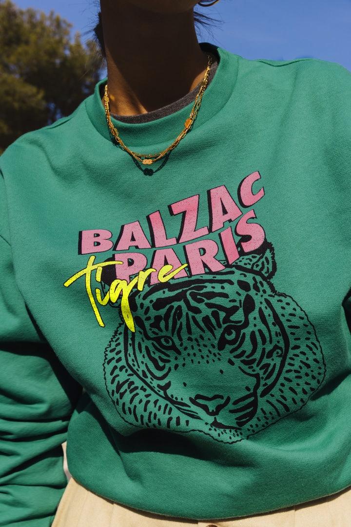 Green Tiger Harlow Sweatshirt by BALZAC PARIS