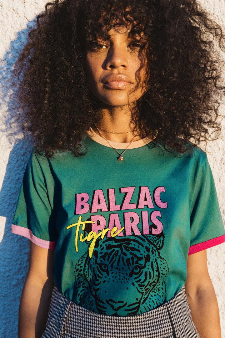 Green tiger bree t-shirt by BALZAC PARIS
