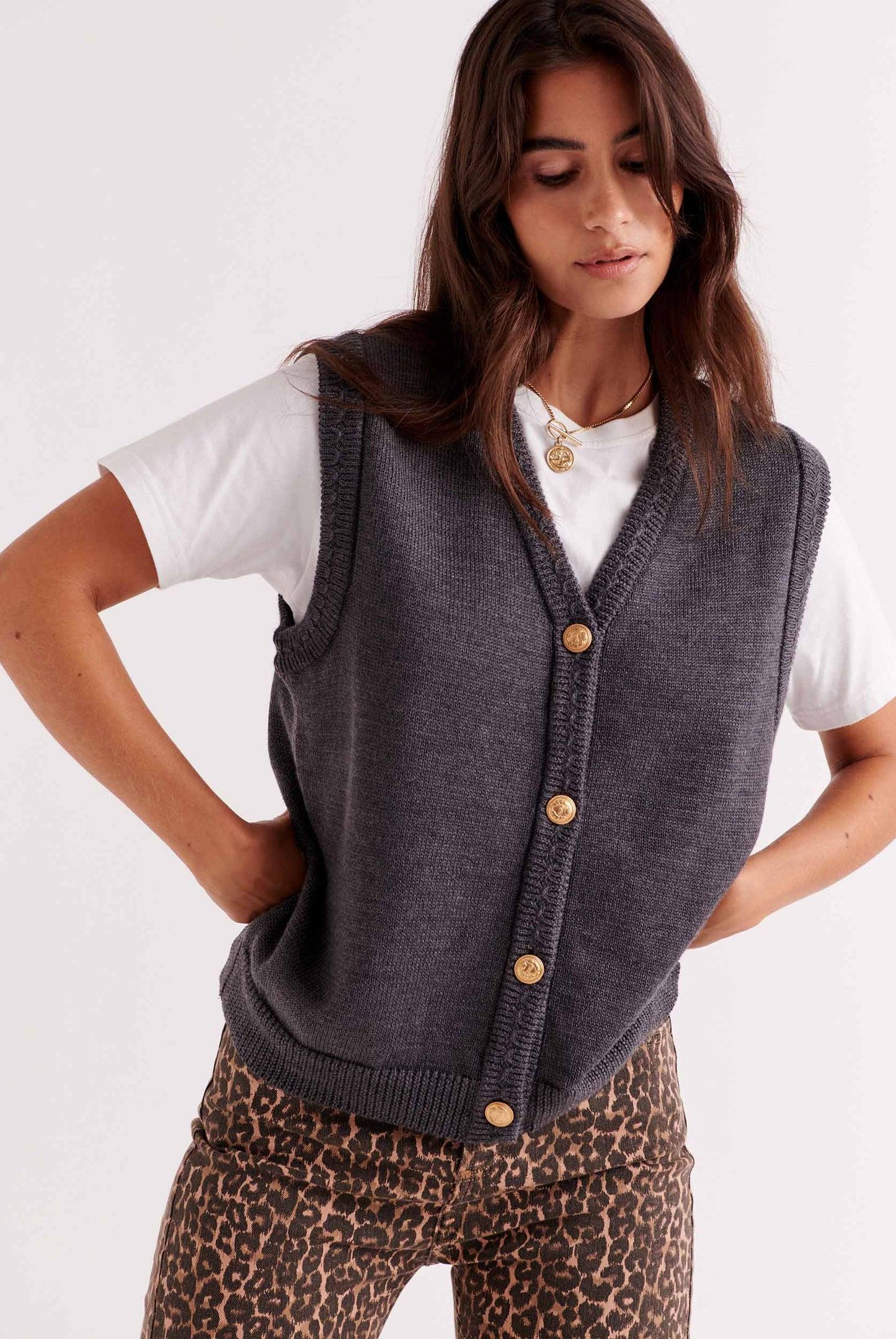 Grey Constant Vest by BALZAC PARIS