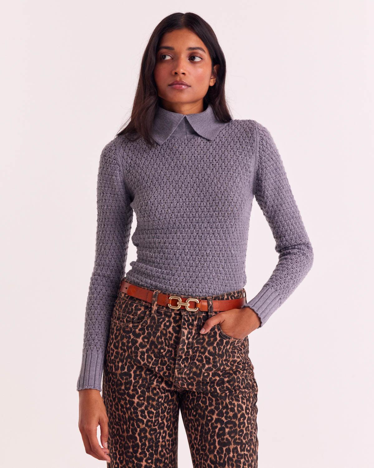Grey Mélodie Sweater by BALZAC PARIS