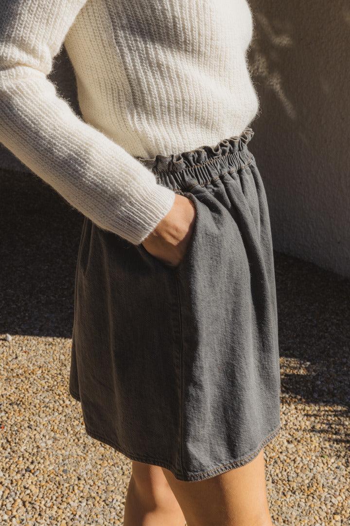 Heather gray Pavla skirt by BALZAC PARIS