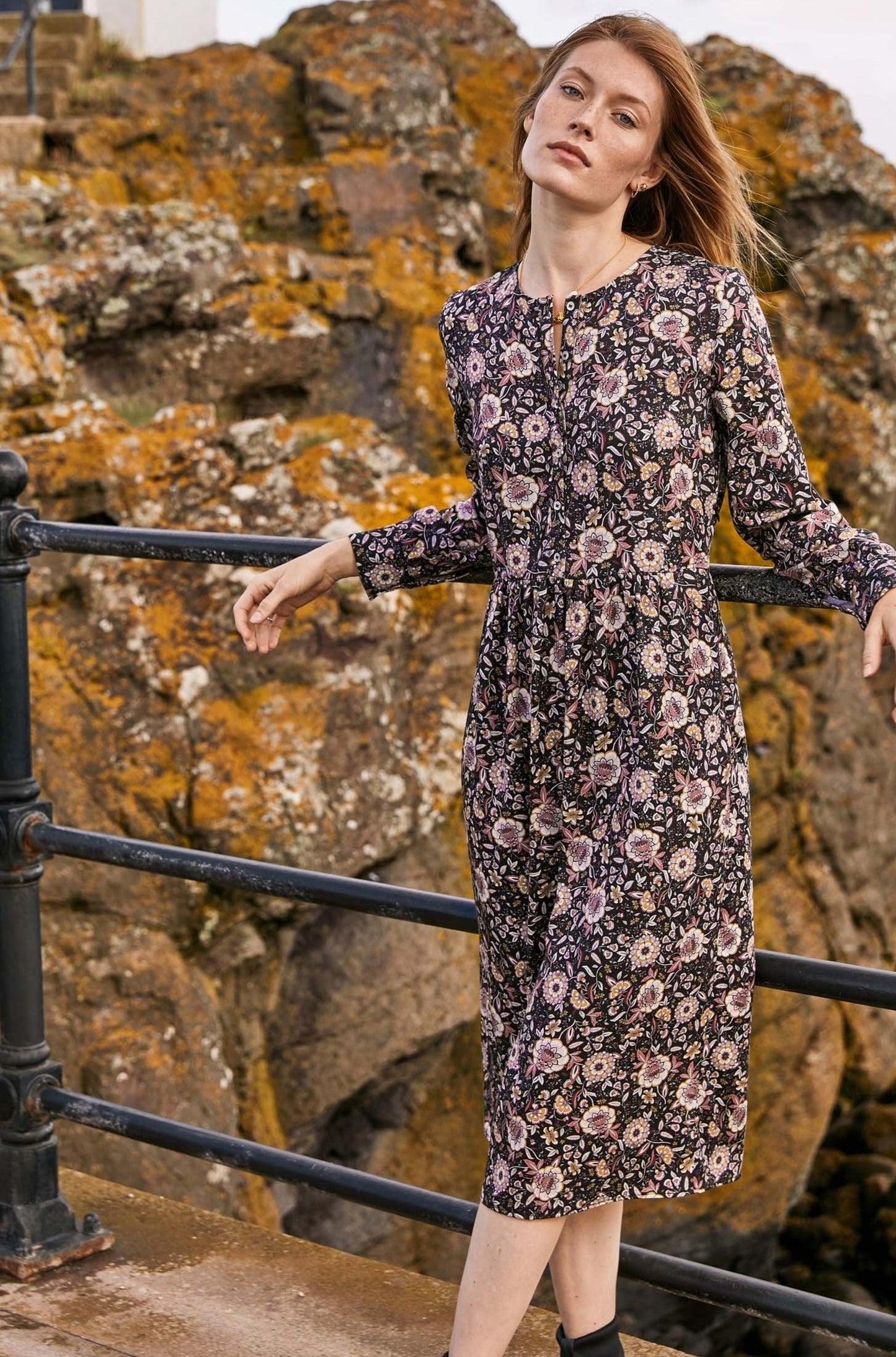 Indian print Louisette dress by BALZAC PARIS