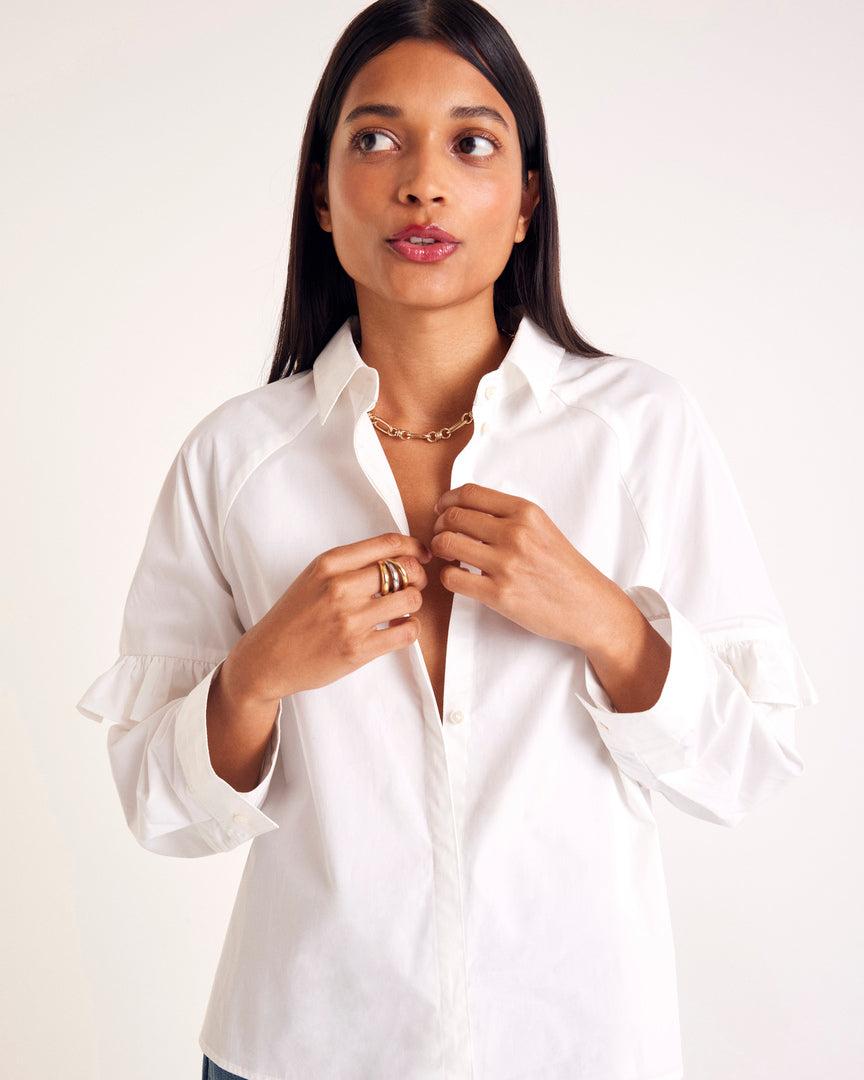 Jeanne natural white shirt by BALZAC PARIS