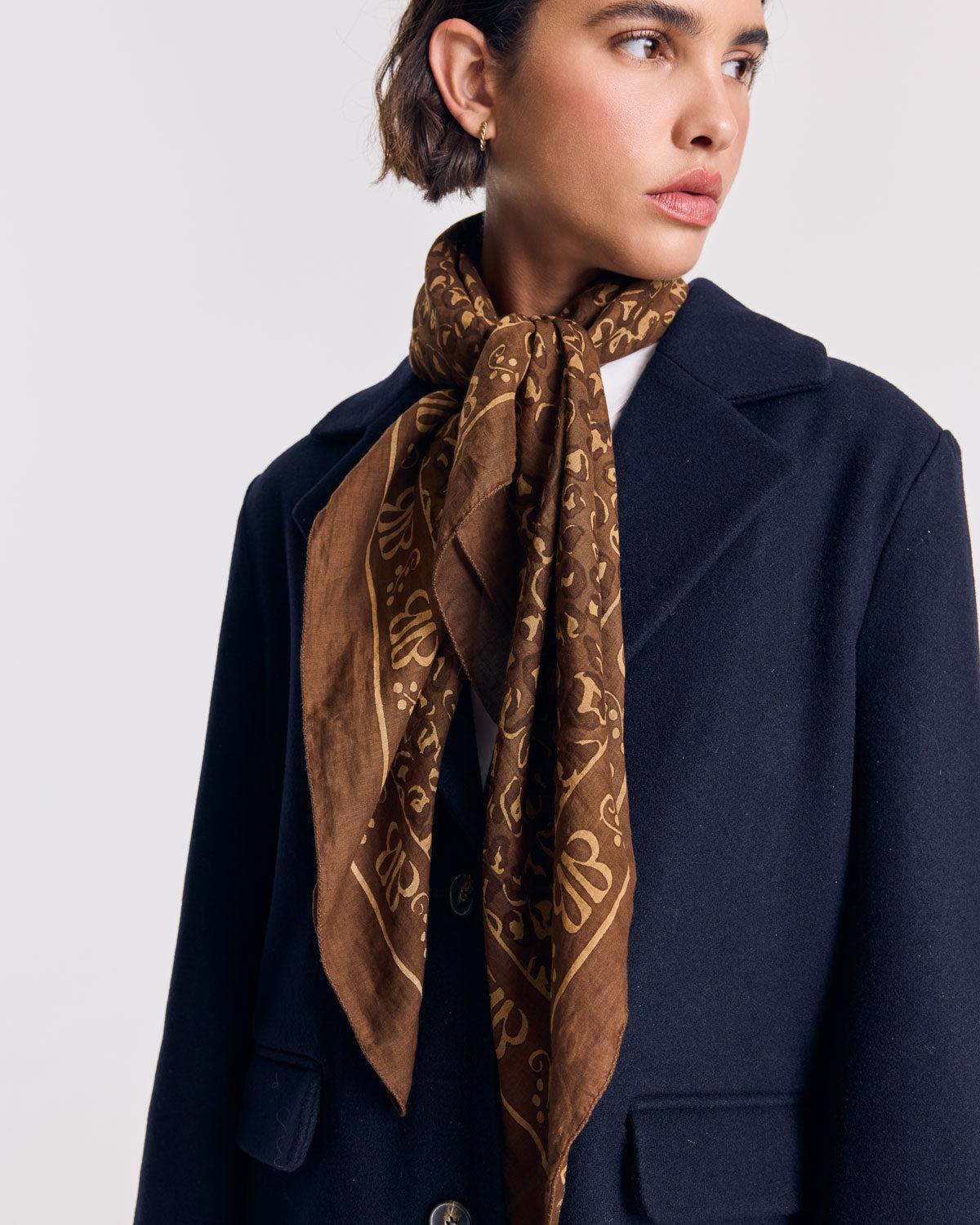 Johanna chocolate scarf by BALZAC PARIS