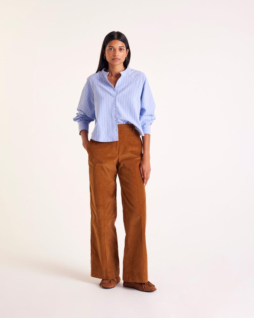 Josephine shirt with blue and red stripes by BALZAC PARIS