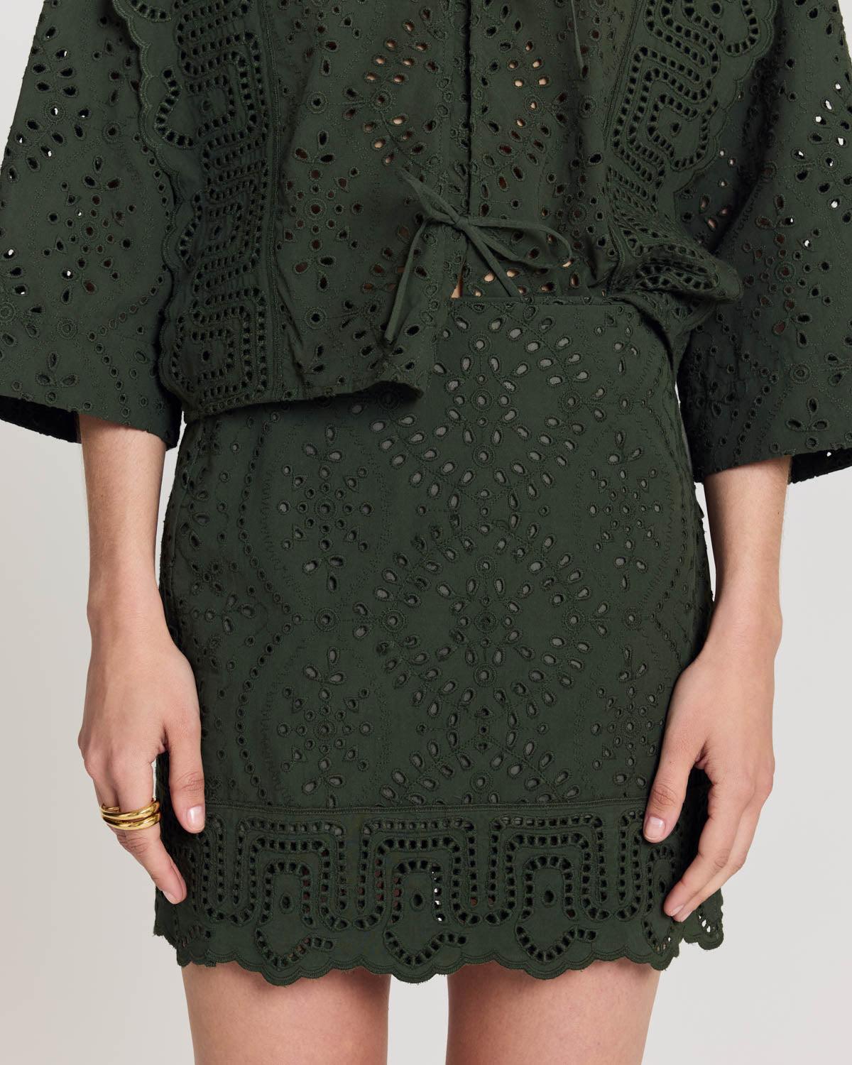 June khaki skirt by BALZAC PARIS