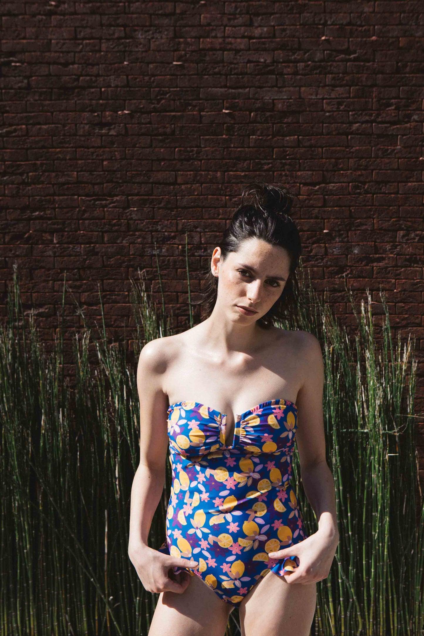 Lemon print Cléon swimsuit by BALZAC PARIS