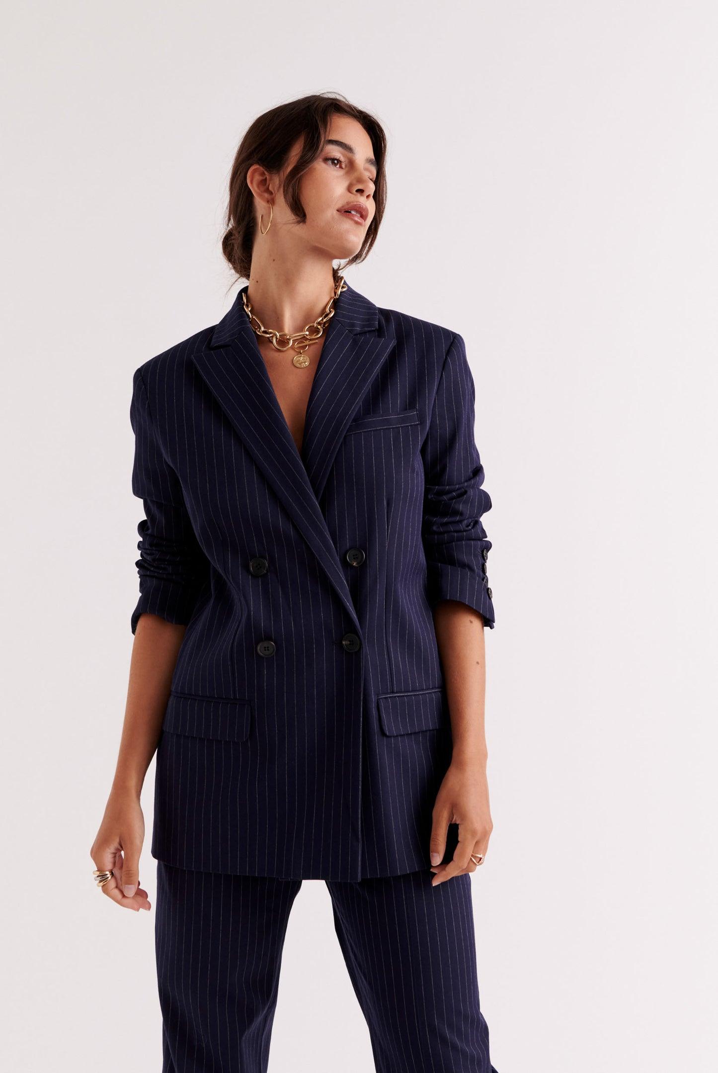 Lenny jacket navy stripes by BALZAC PARIS