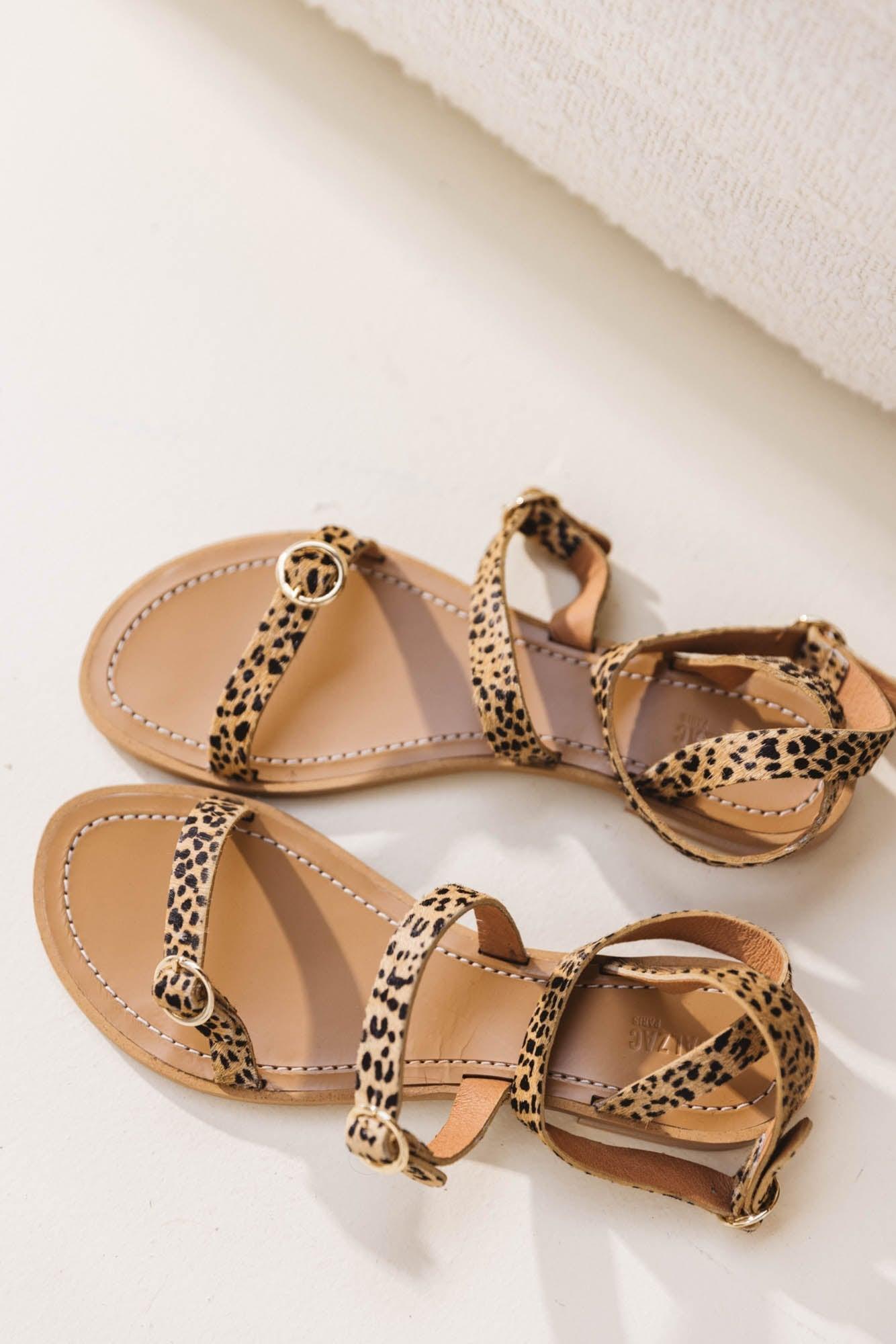 Leopard Elia sandals by BALZAC PARIS