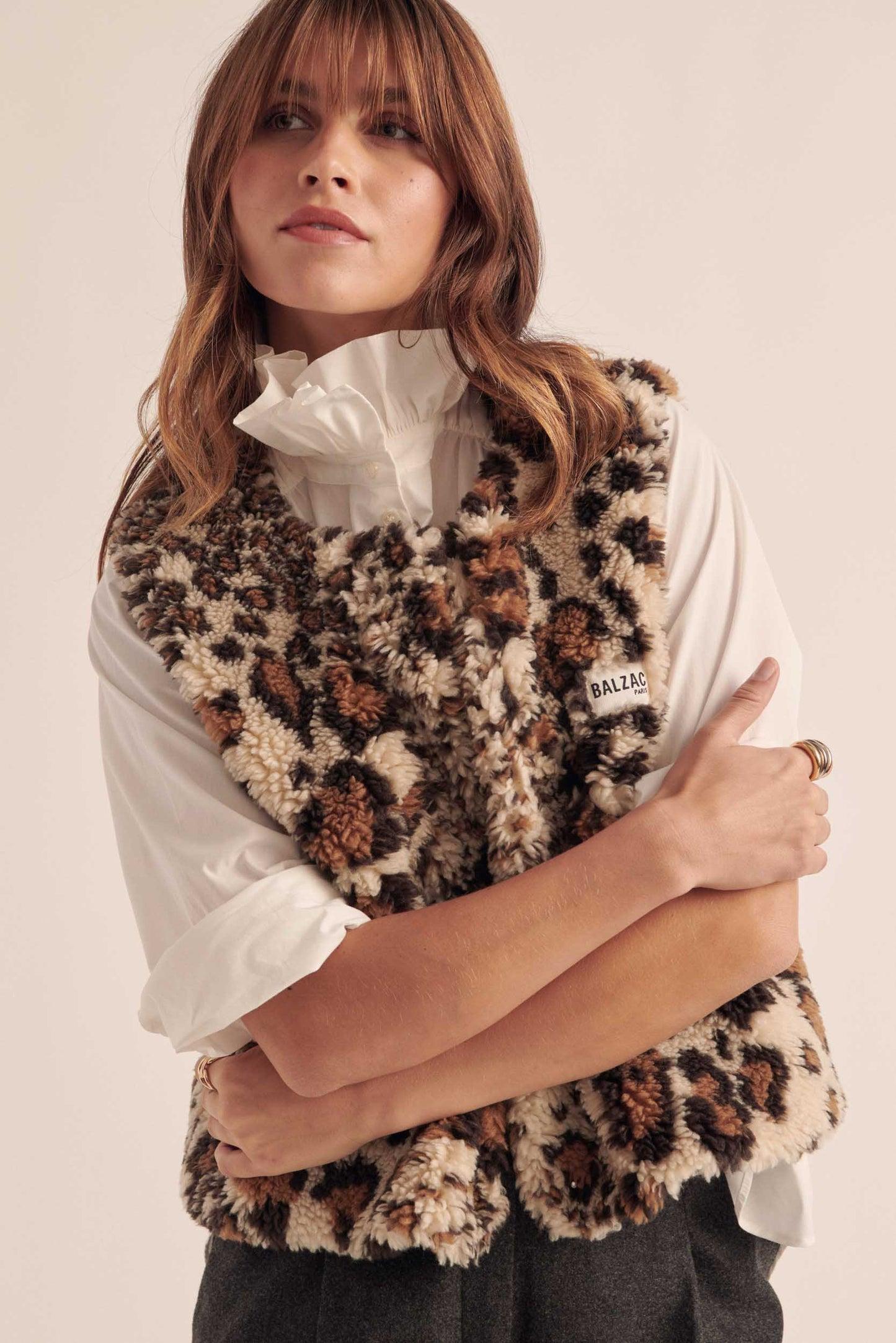 Leslie leopard fleece by BALZAC PARIS
