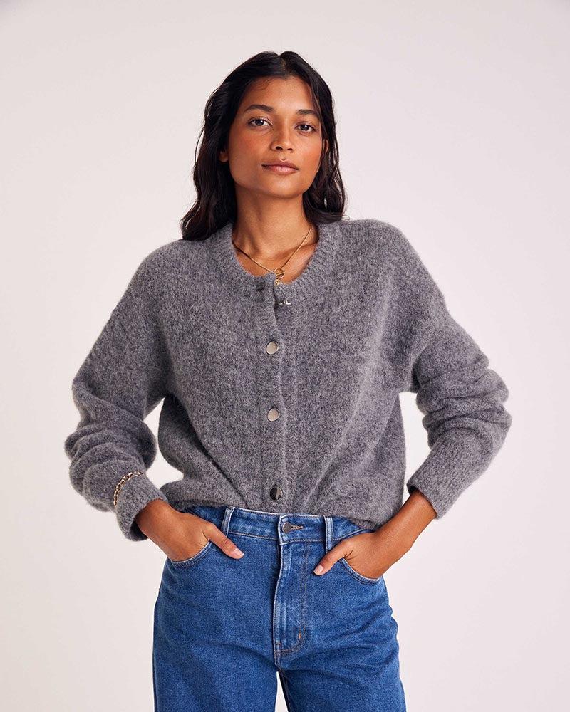Light gray softness cardigan by BALZAC PARIS
