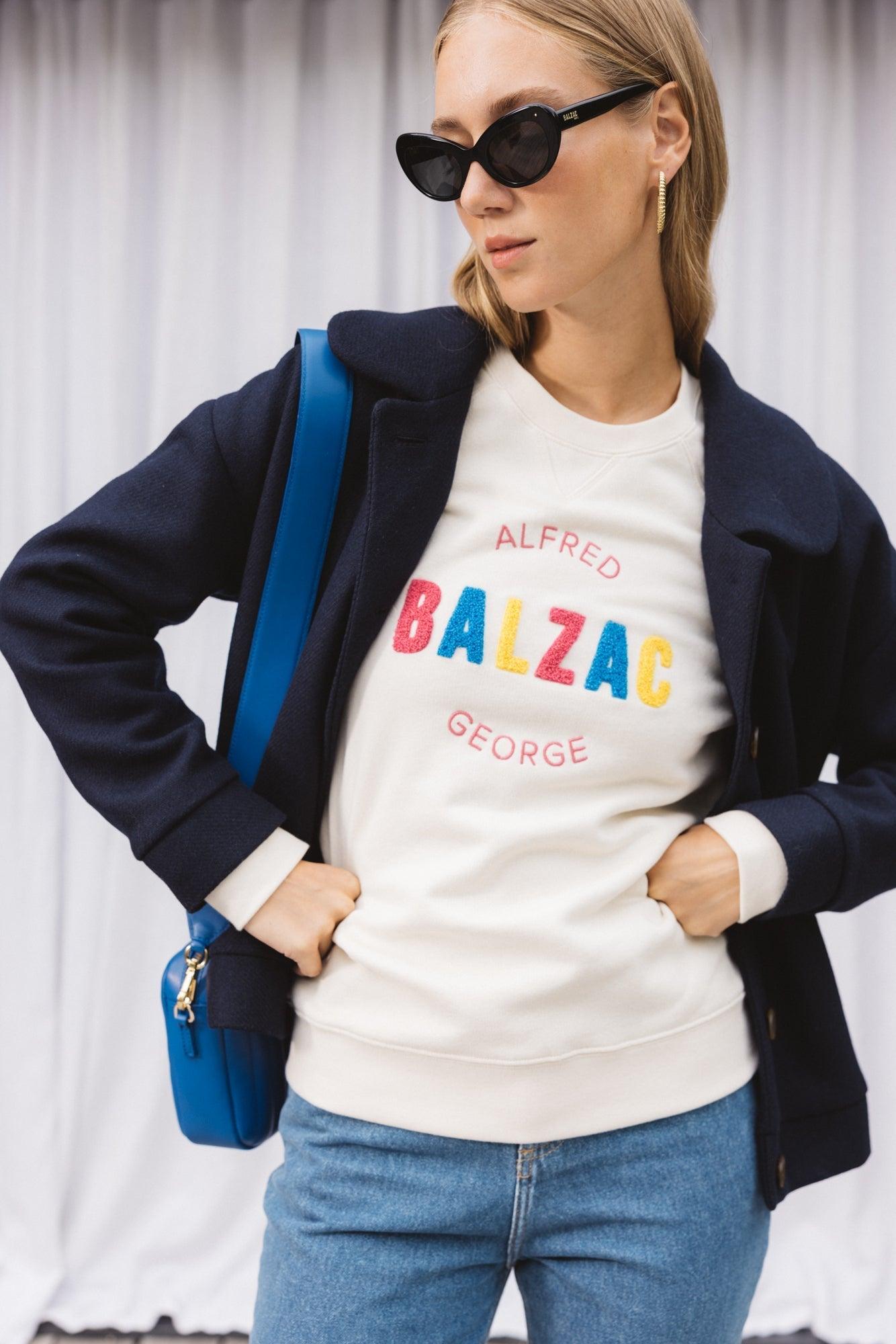 Literary sweatshirt alfred george ecru by BALZAC PARIS