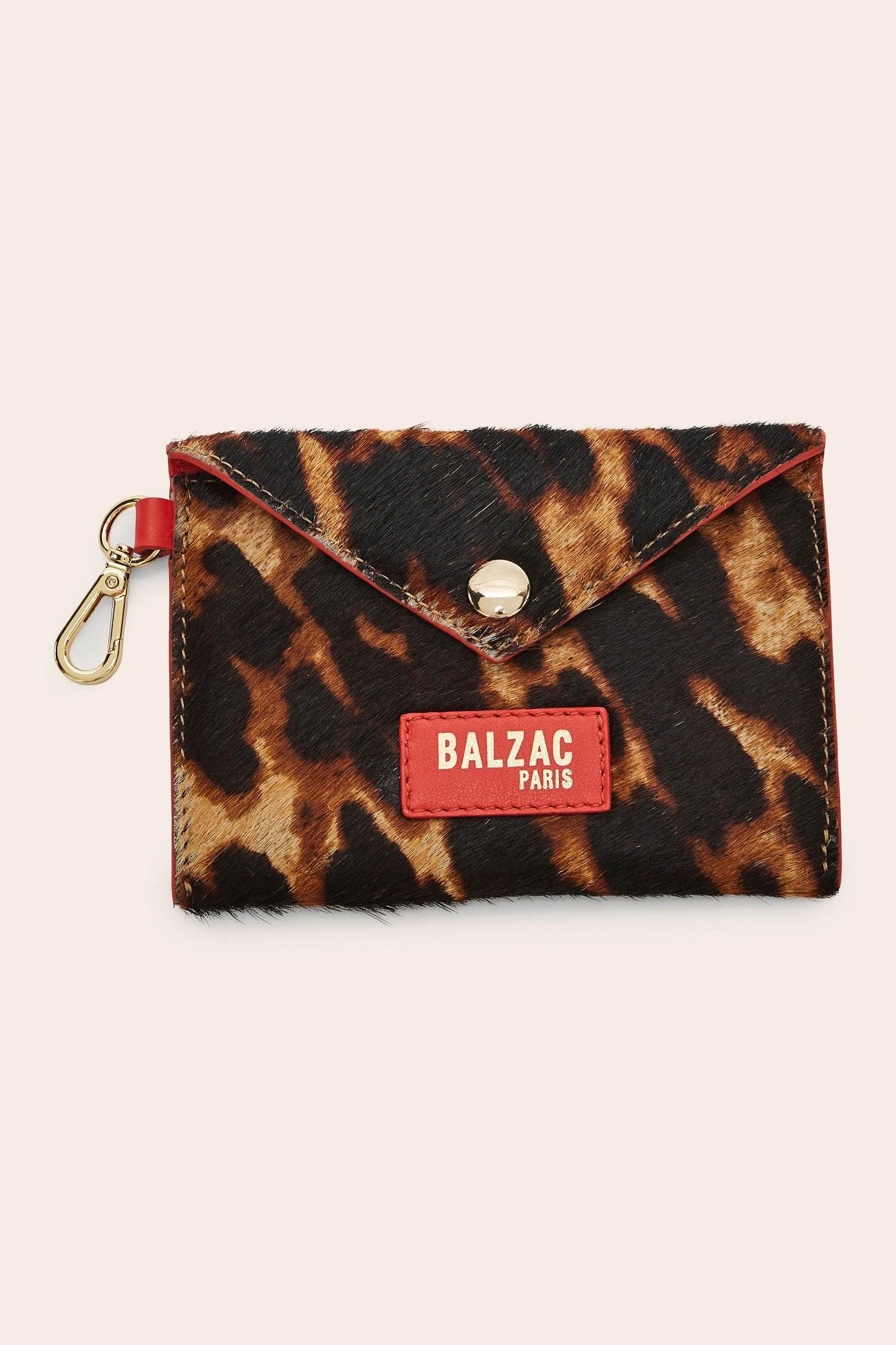 Loulou pony caramel leopard card holder by BALZAC PARIS