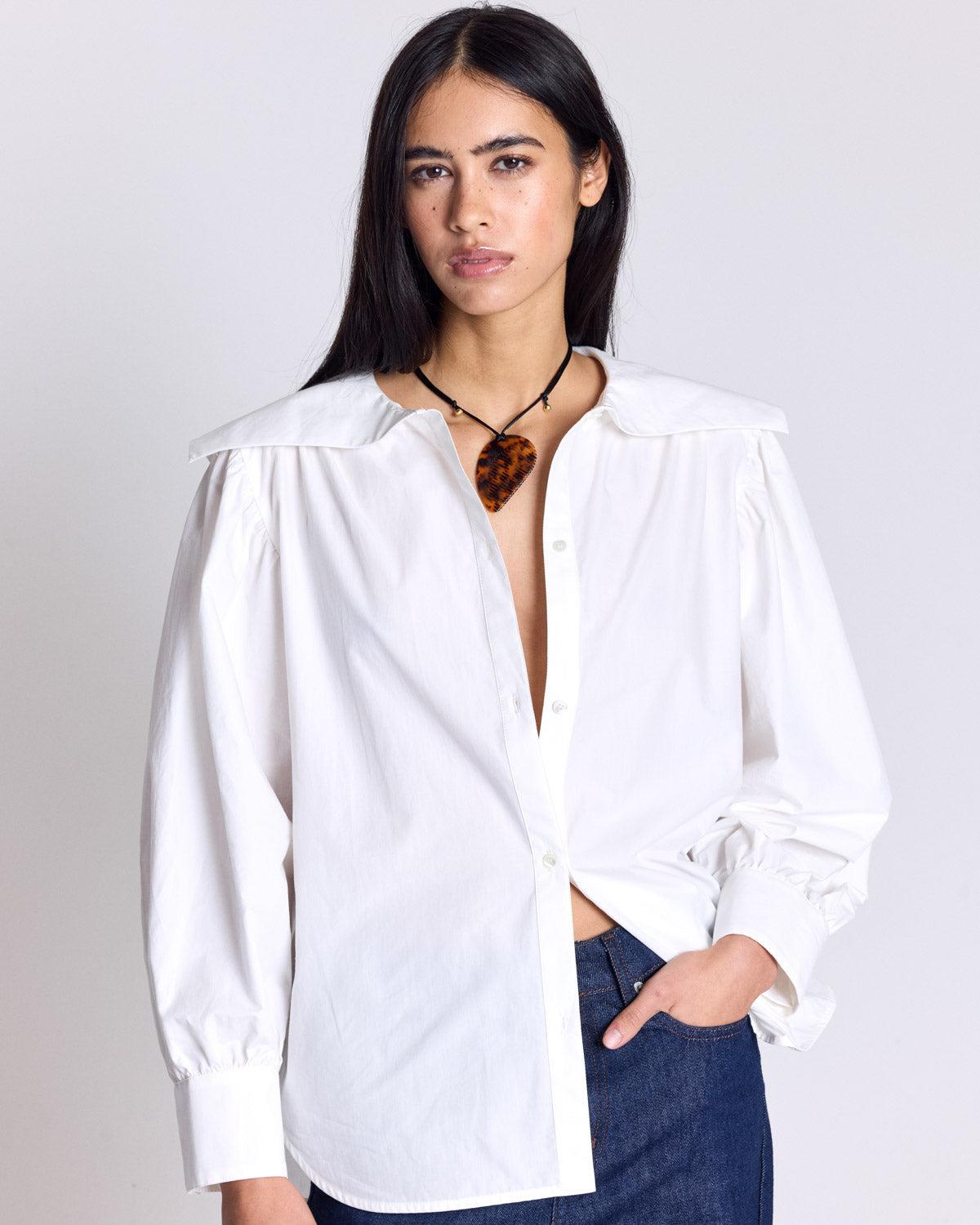 Marianna off-white shirt by BALZAC PARIS