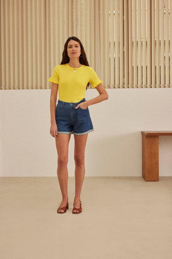 Martine yellow top by BALZAC PARIS