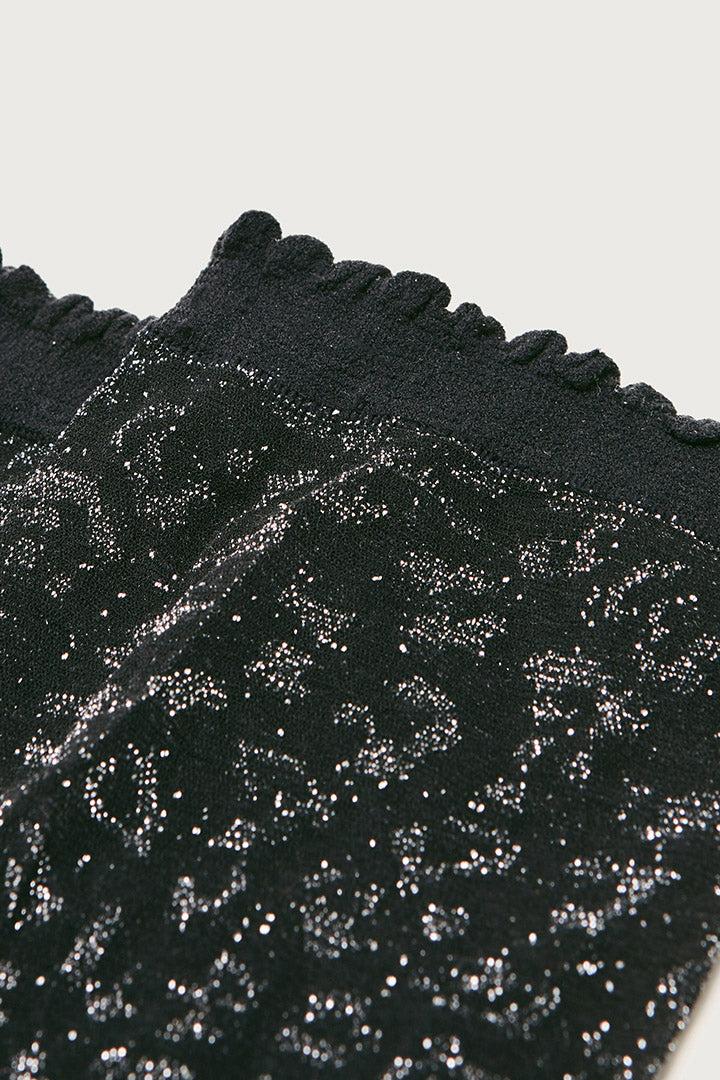 Maya black iridescent sock by BALZAC PARIS