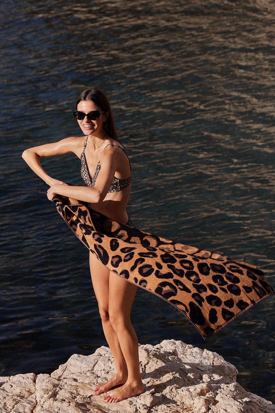 Myah leopard towel by BALZAC PARIS