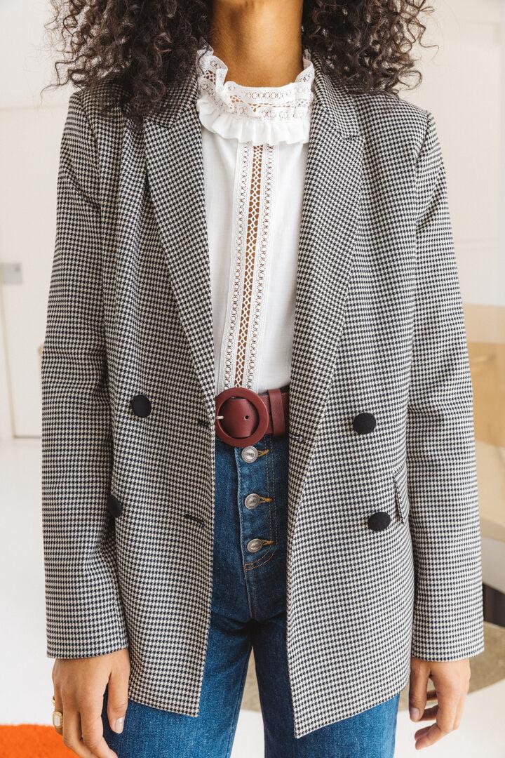 Naël houndstooth jacket by BALZAC PARIS