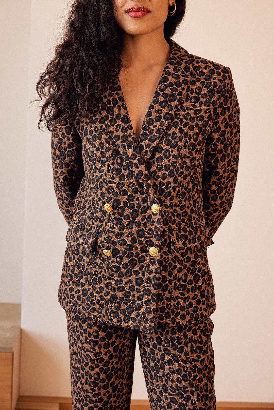 Nael leopard jacquard jacket by BALZAC PARIS