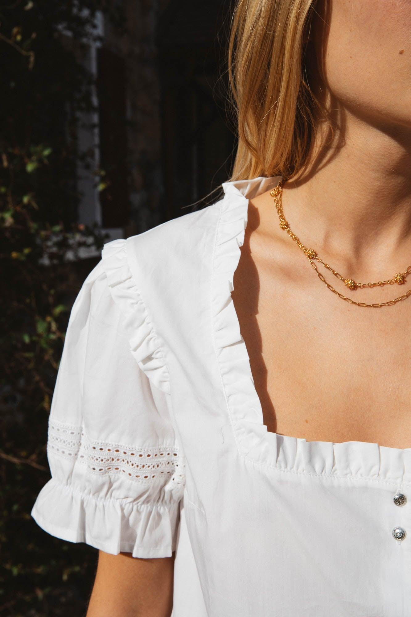 Natural white Anetta shirt by BALZAC PARIS