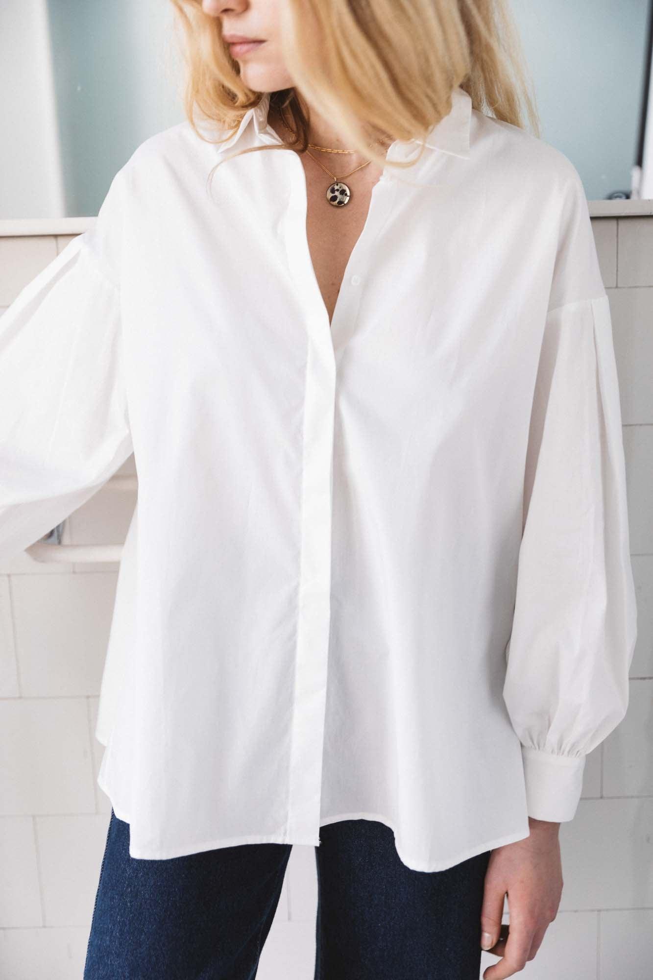 Natural white Flot shirt by BALZAC PARIS