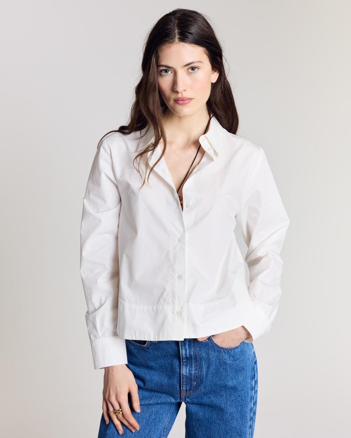 Natural white West shirt by BALZAC PARIS
