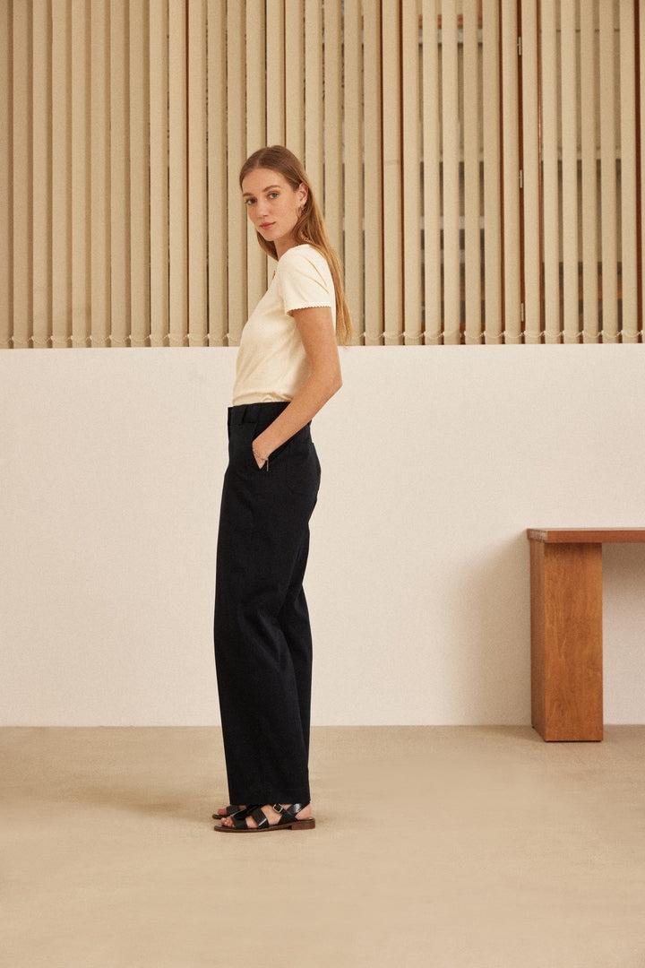 Navy palette trousers by BALZAC PARIS