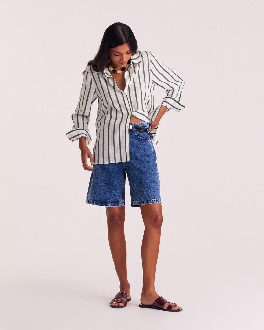 Nino ultramarine blue Bermuda shorts by BALZAC PARIS