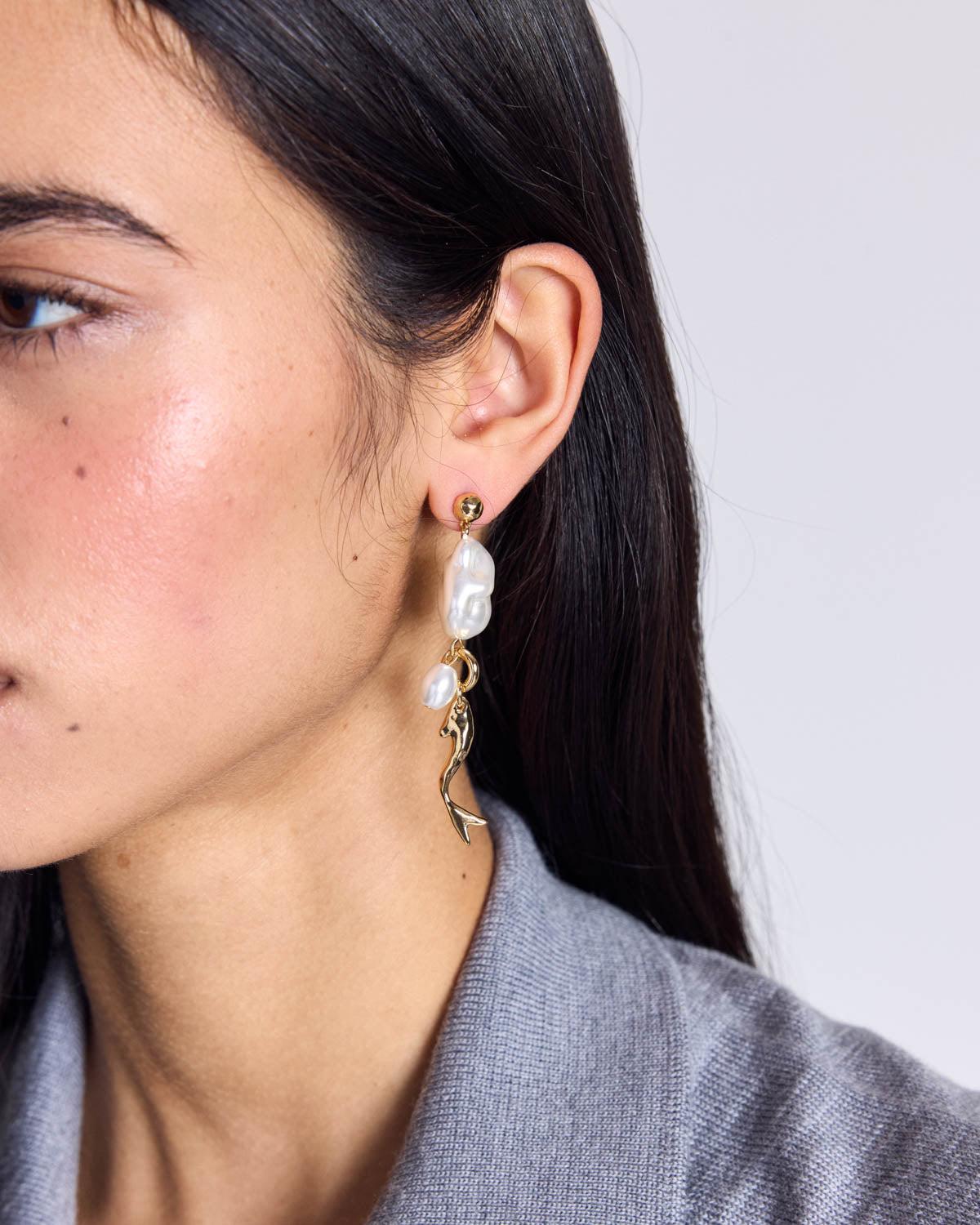 Olivia Goldfish Earrings by BALZAC PARIS