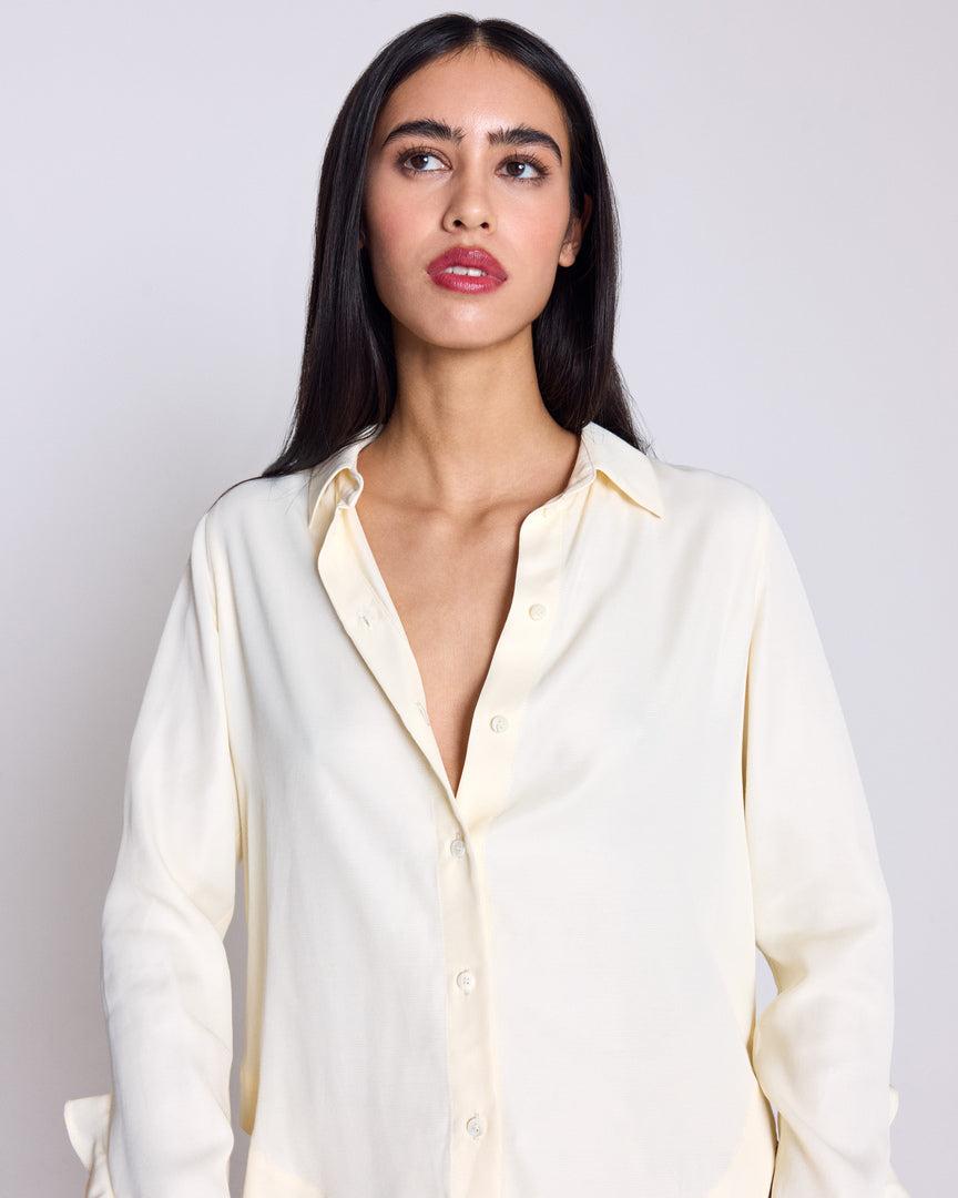 Pale yellow Noya shirt by BALZAC PARIS