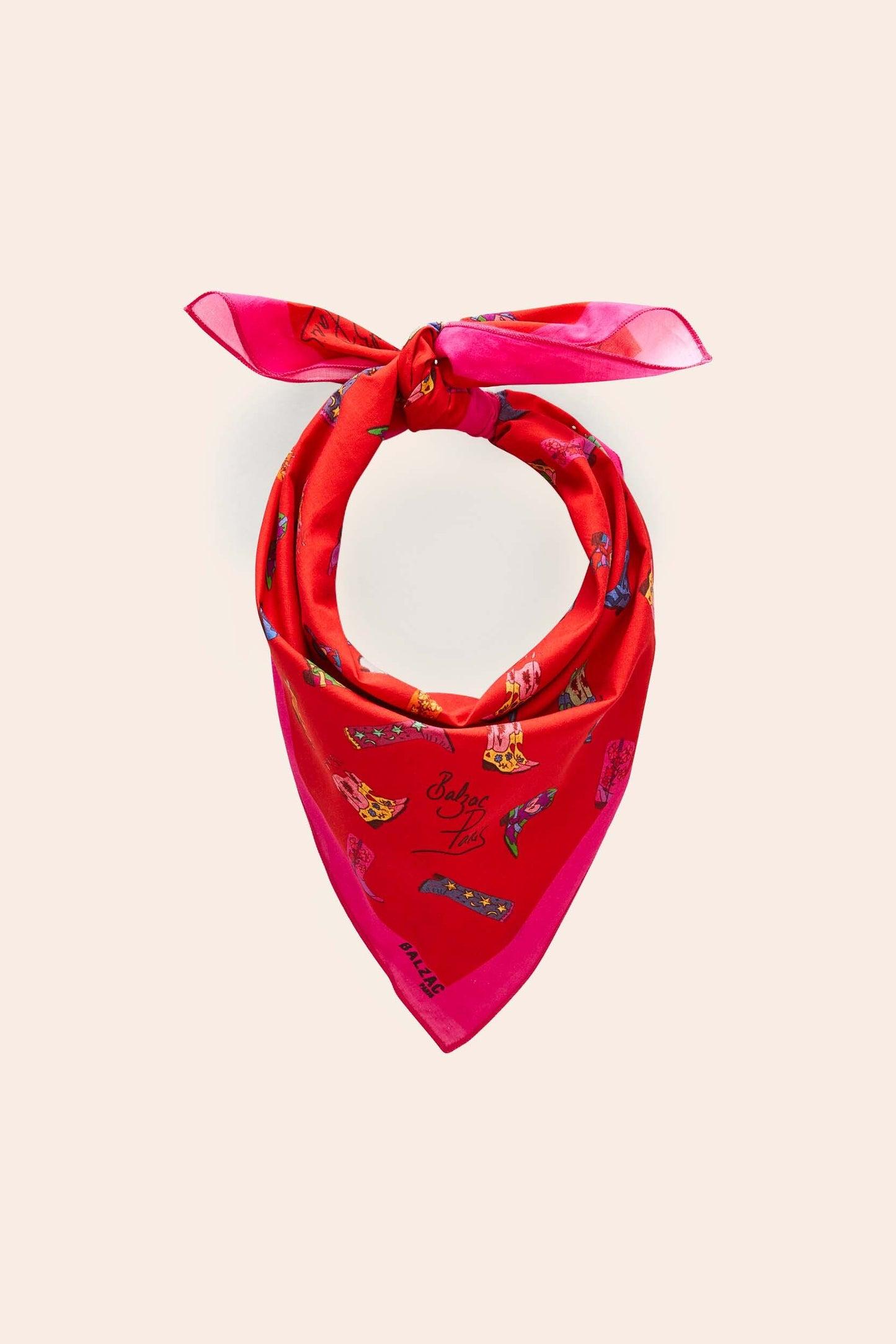 Paros cowboy boots scarf by BALZAC PARIS