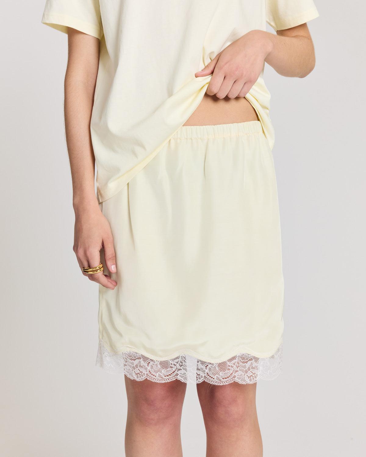 Pastel yellow Doris skirt by BALZAC PARIS