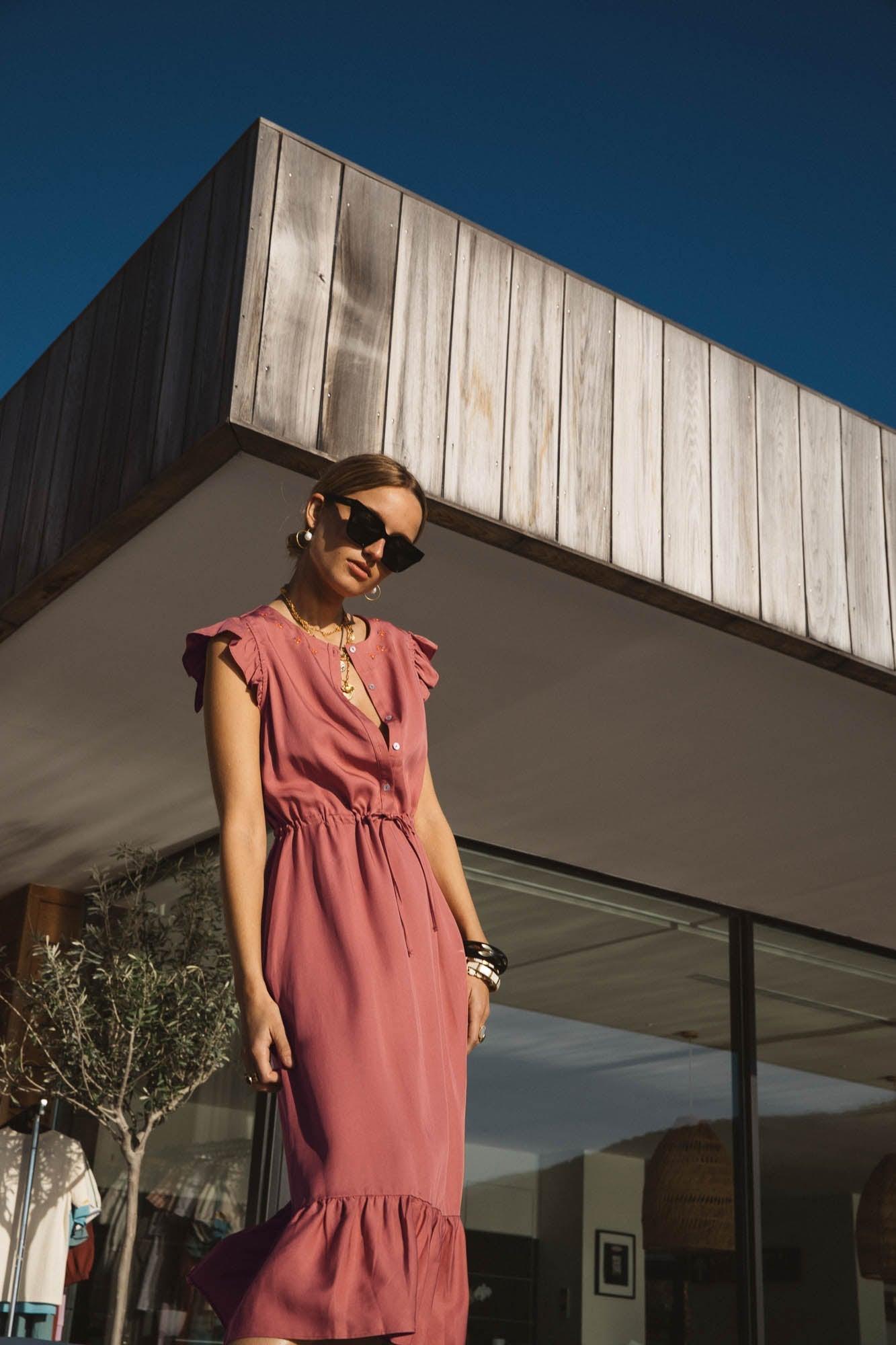 Powder pink Aimée dress by BALZAC PARIS