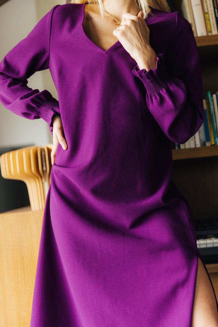 Purple Manon dress by BALZAC PARIS