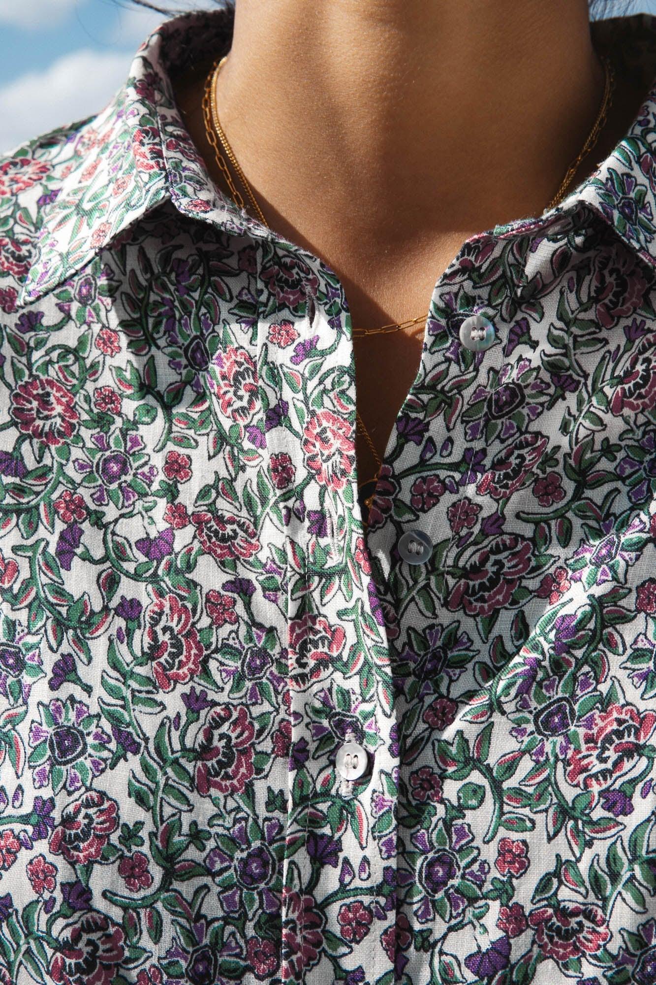 Radieuse shirt with flower love print by BALZAC PARIS