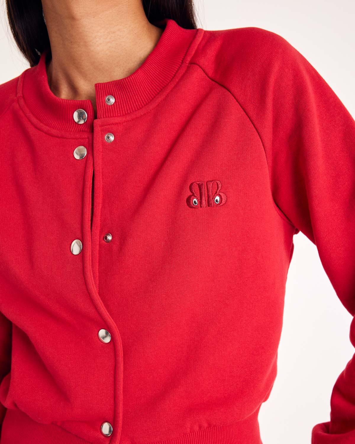 Red Balthazar Cardigan by BALZAC PARIS