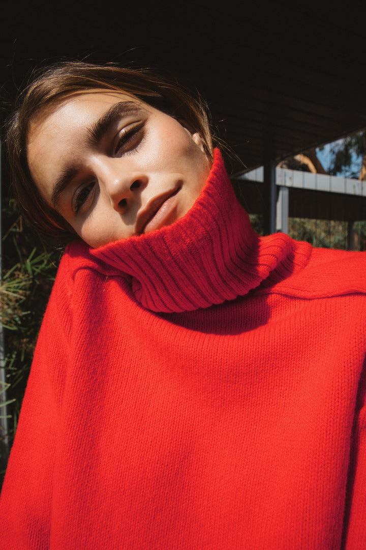 Red Dalia sweater by BALZAC PARIS