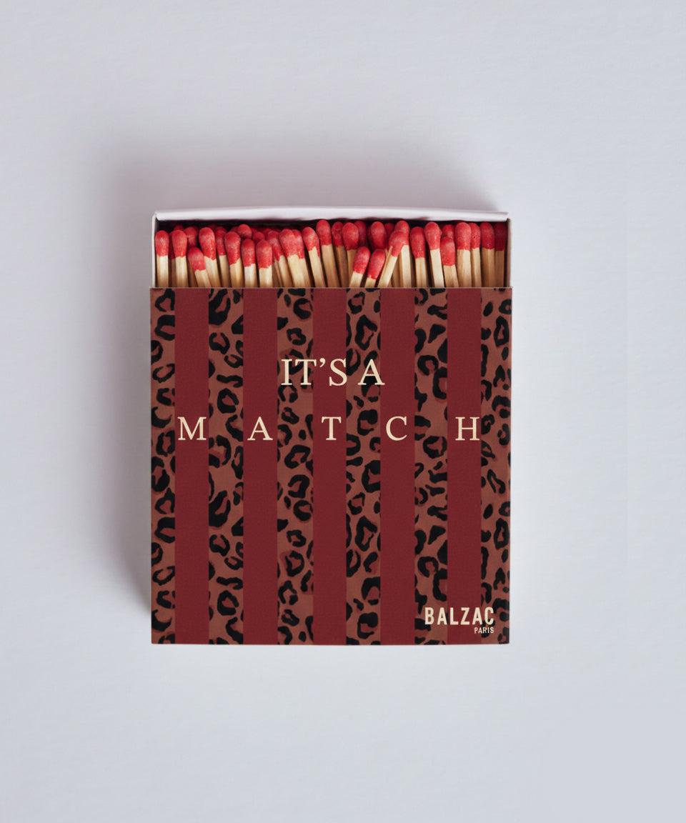 Red and leopard striped matchbox by BALZAC PARIS