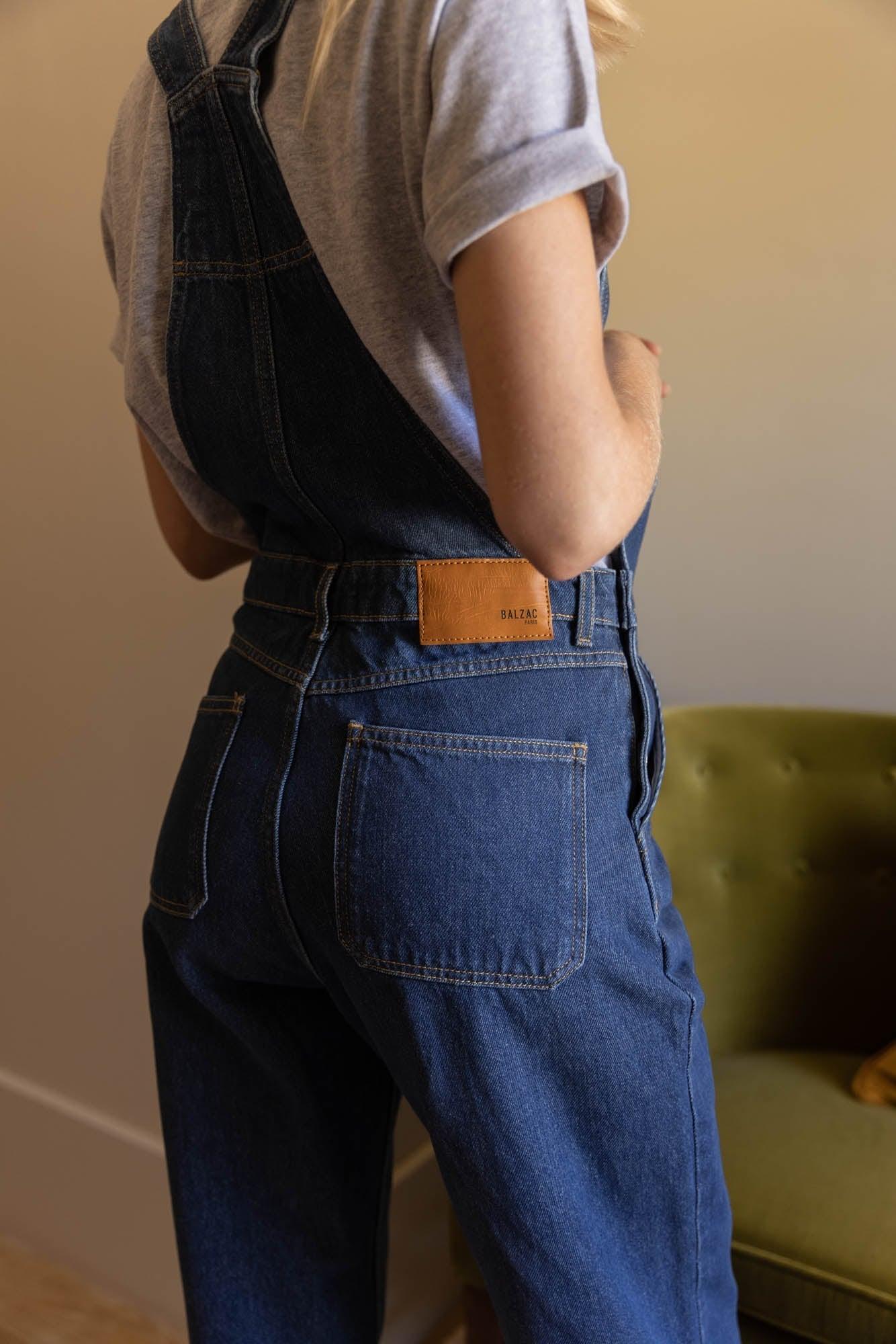Reda blue midi dungarees by BALZAC PARIS