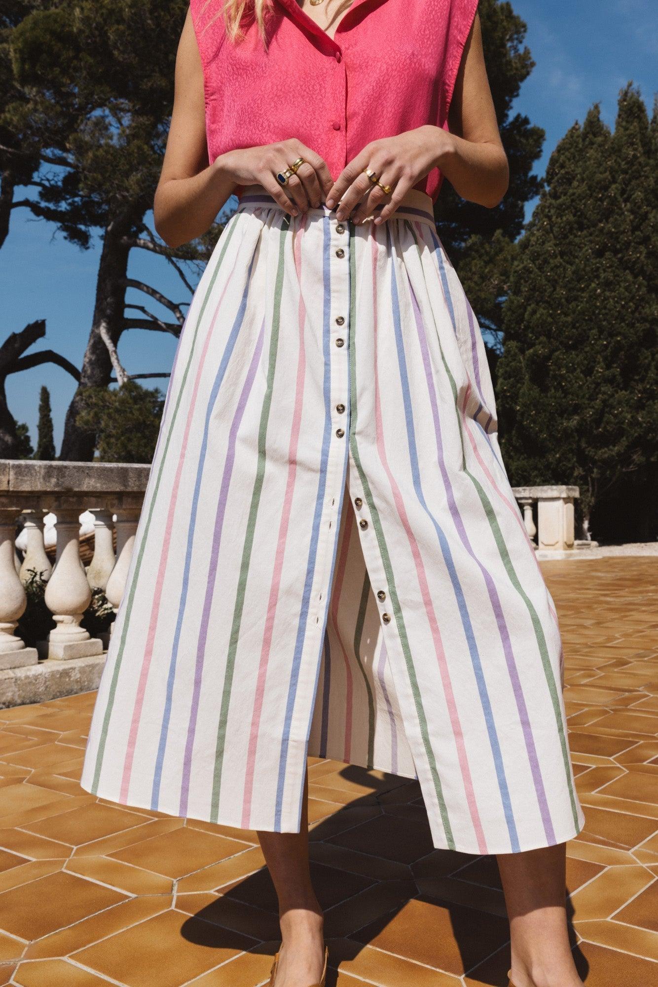Sally striped skirt by BALZAC PARIS