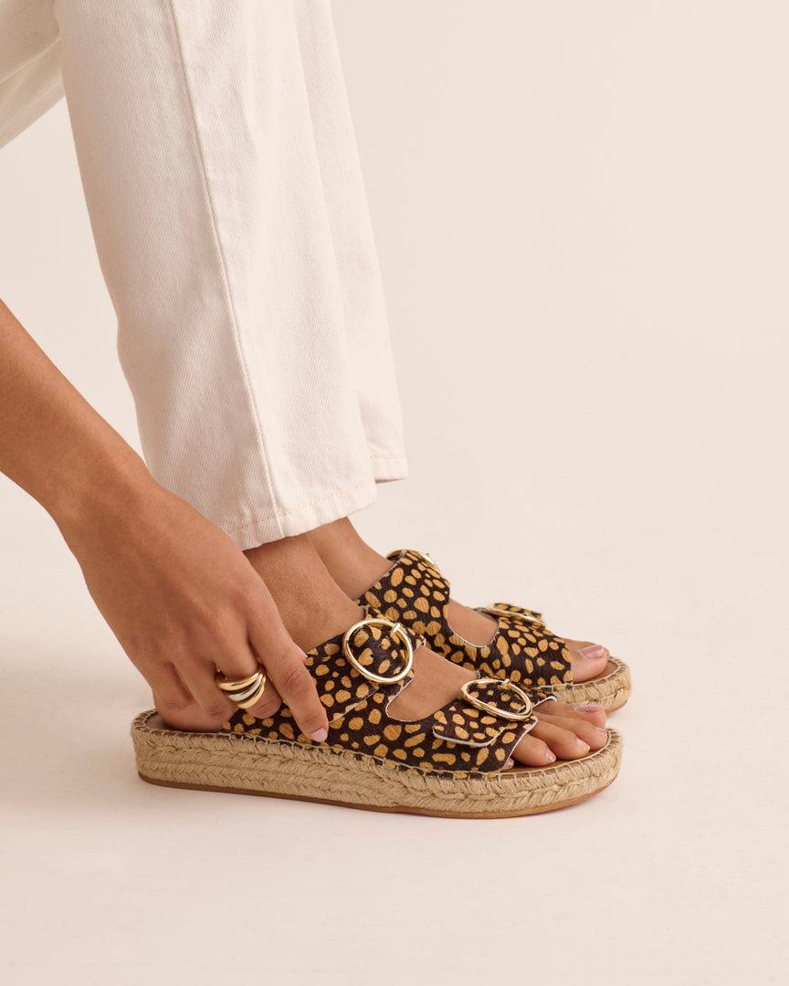 Sand Speckled Sunflower Sandals by BALZAC PARIS