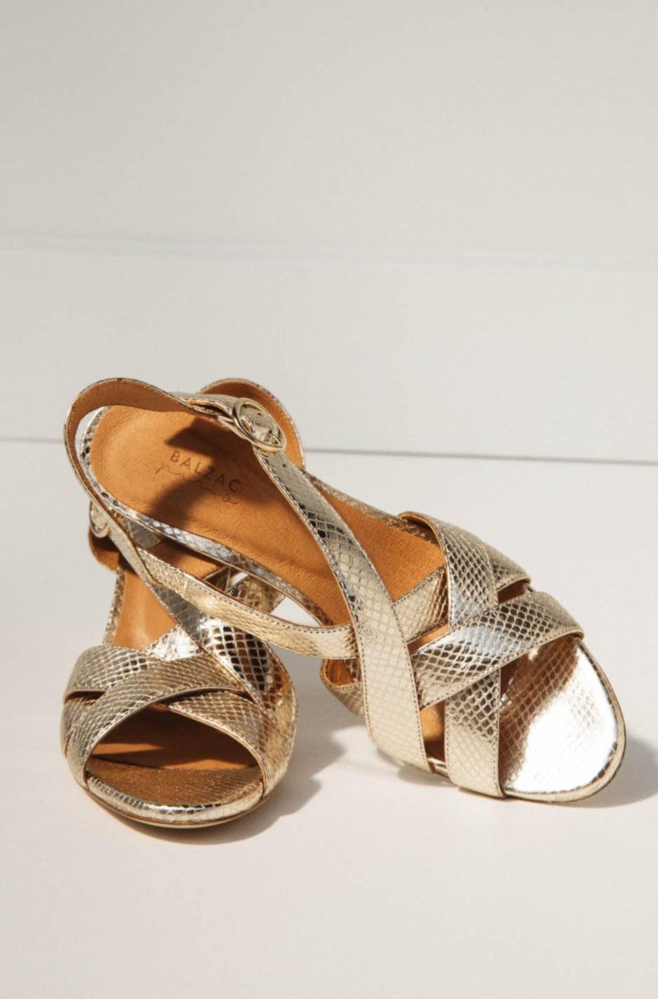 Silver Sybille sandals by BALZAC PARIS