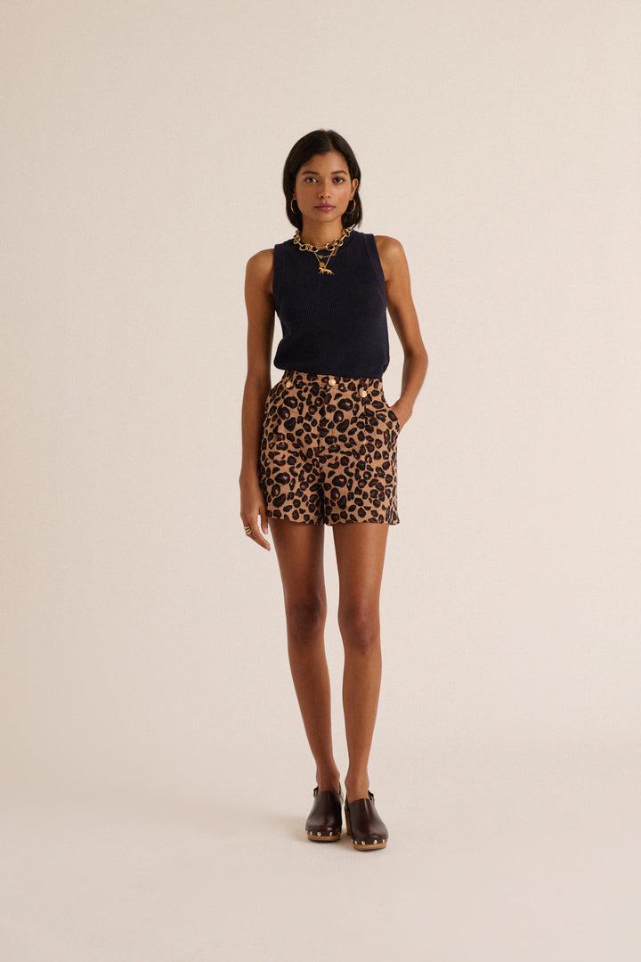 Simon leopard shorts by BALZAC PARIS