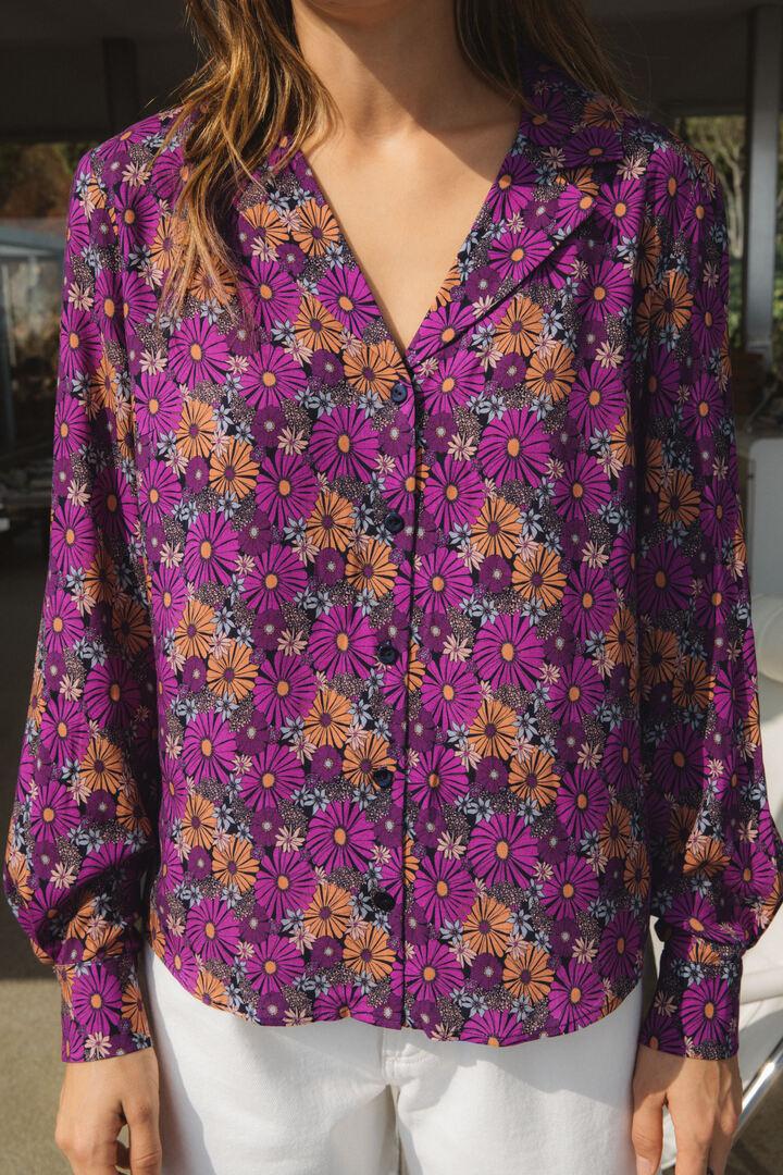 Sixties floral print George shirt by BALZAC PARIS