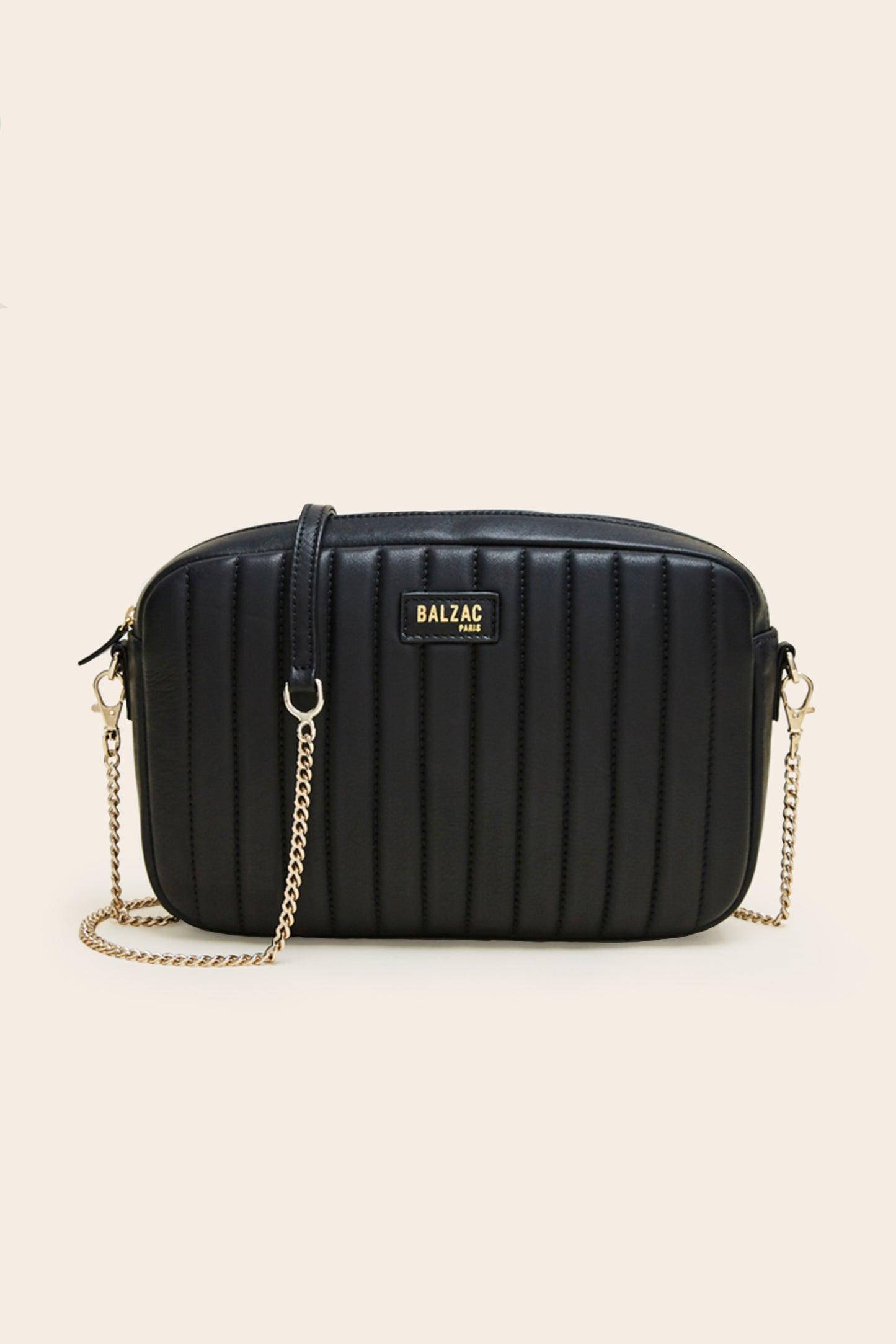 Smooth black Large César bag by BALZAC PARIS
